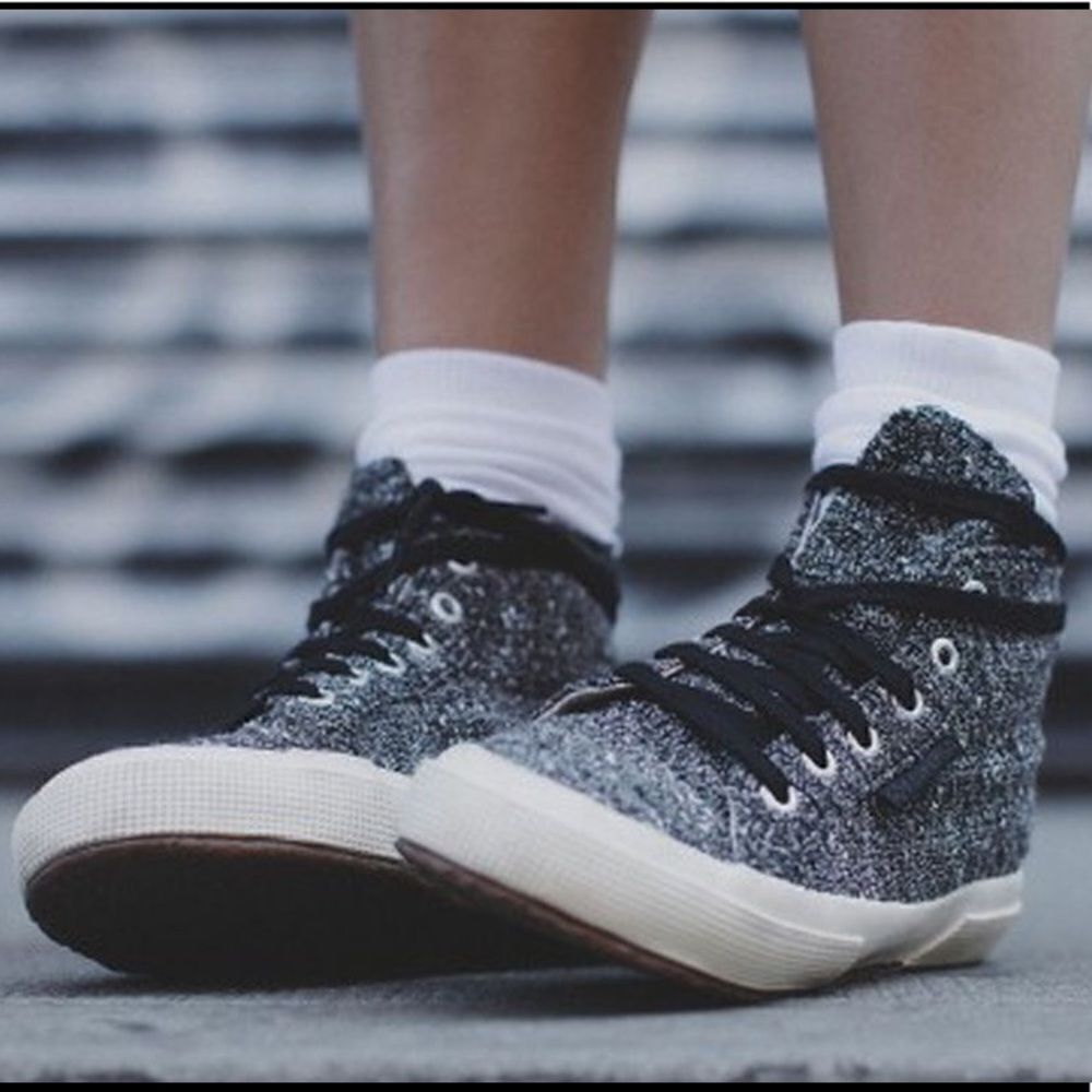 Superga Man Repeller Hightop Silver Tweed‎